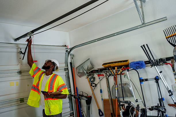 Professional Garage Door Panel Replacement technician working in Horse Shoe, NC